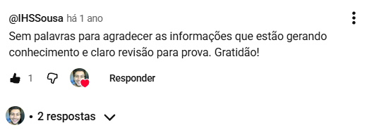 Comentário de aluno