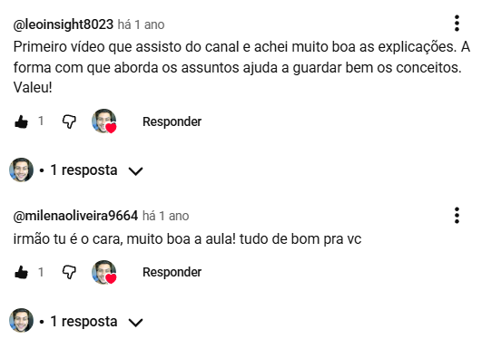 Comentário de aluno